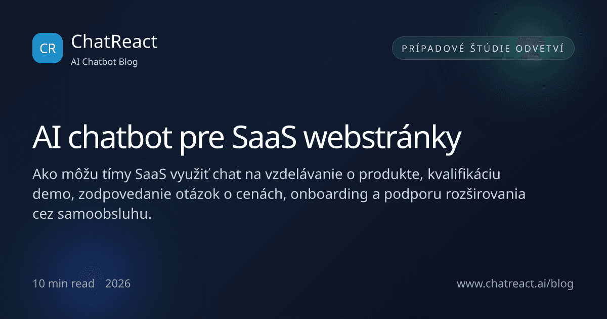 Ilustrácia článku: AI chatbot pre SaaS webstránky