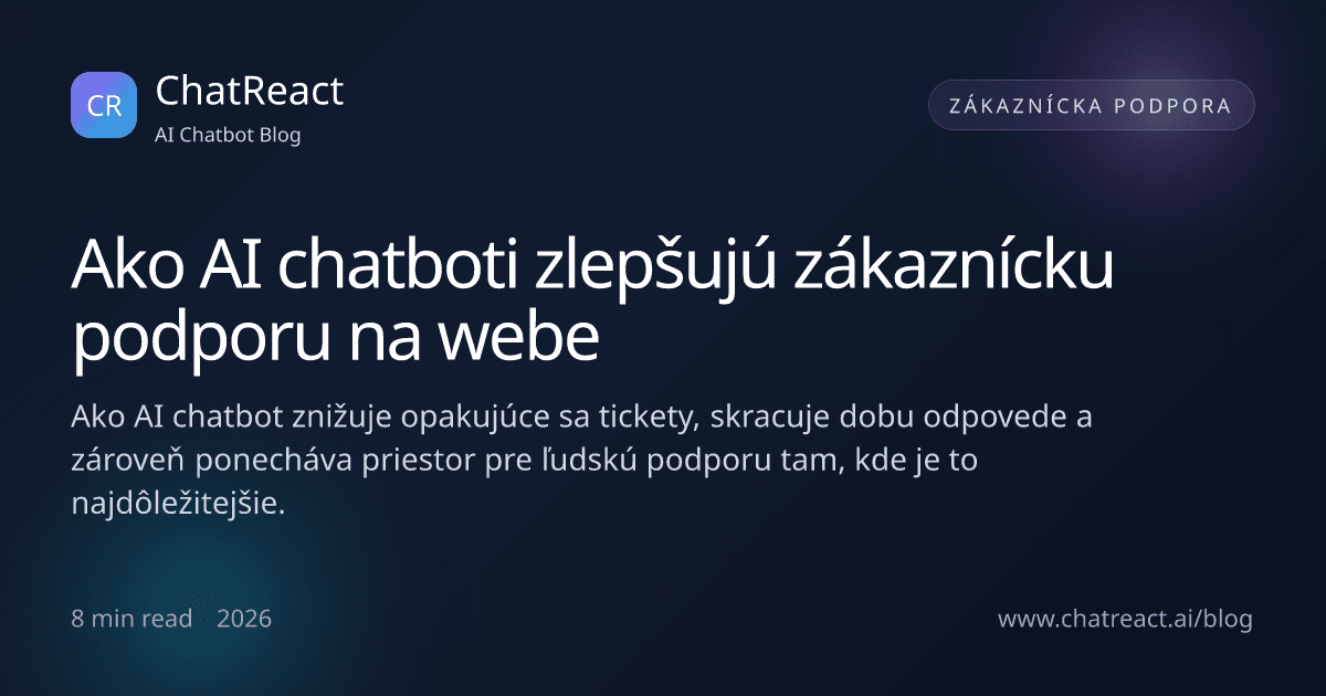 Ilustrácia článku: Ako AI chatboti zlepšujú zákaznícku podporu na webe