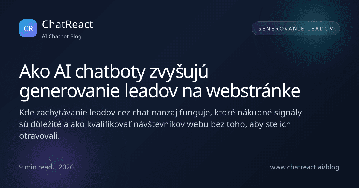 Ilustrácia k článku Ako AI chatboty zvyšujú generovanie leadov na webstránke
