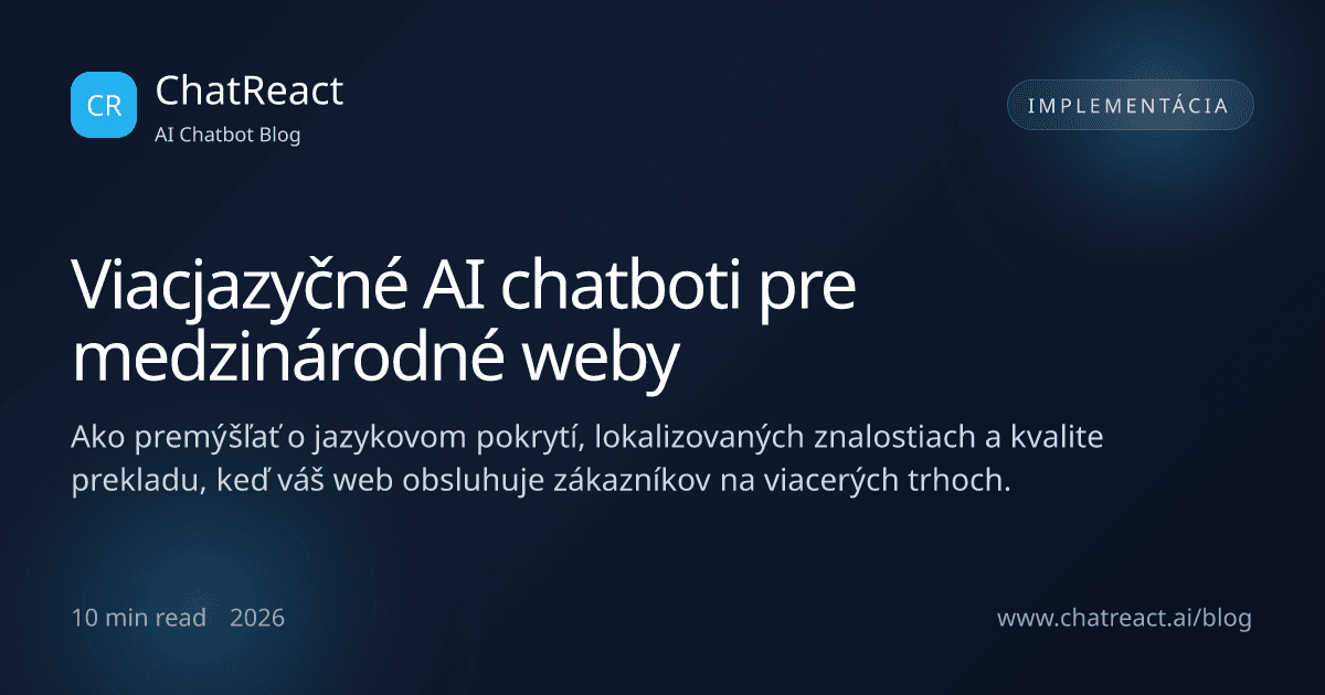 Ilustrácia článku: viacjazyčné AI chatboti pre medzinárodné weby