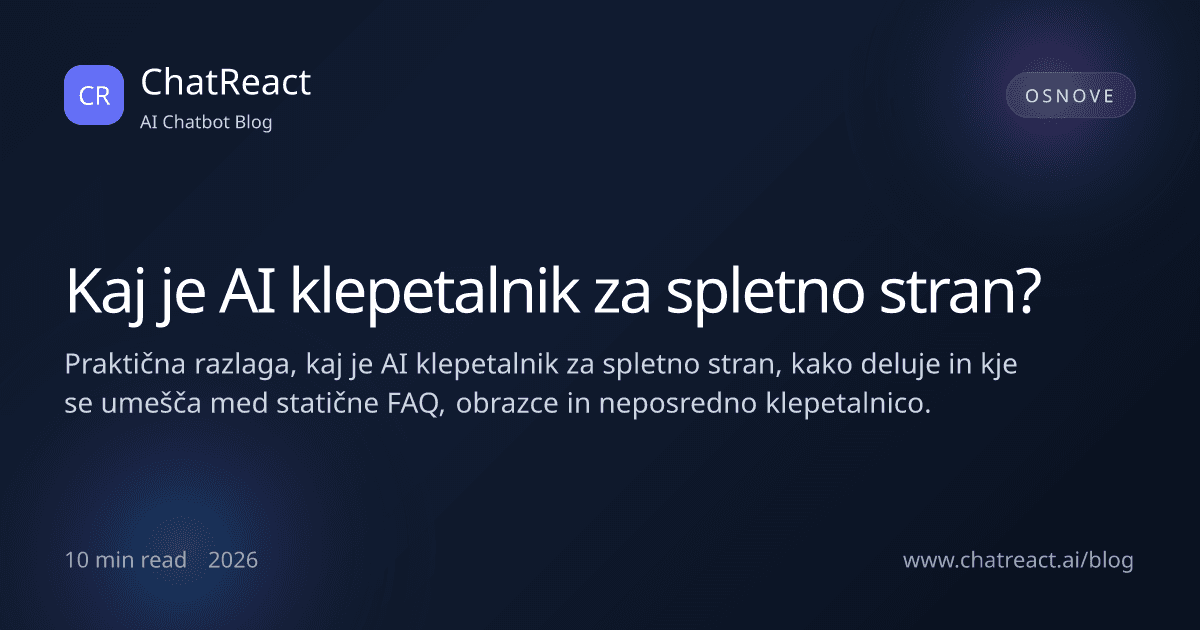 Ilustracija članka: Kaj je AI klepetalnik za spletno stran?