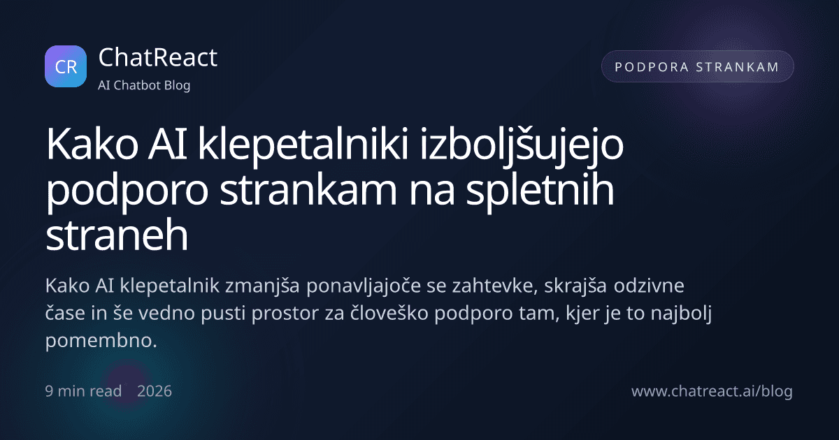 Ilustracija članka Kako AI klepetalniki izboljšujejo podporo strankam na spletnih straneh