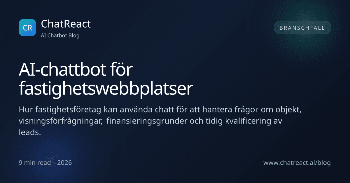 Illustration till artikel om AI-chattbot för fastighetswebbplatser