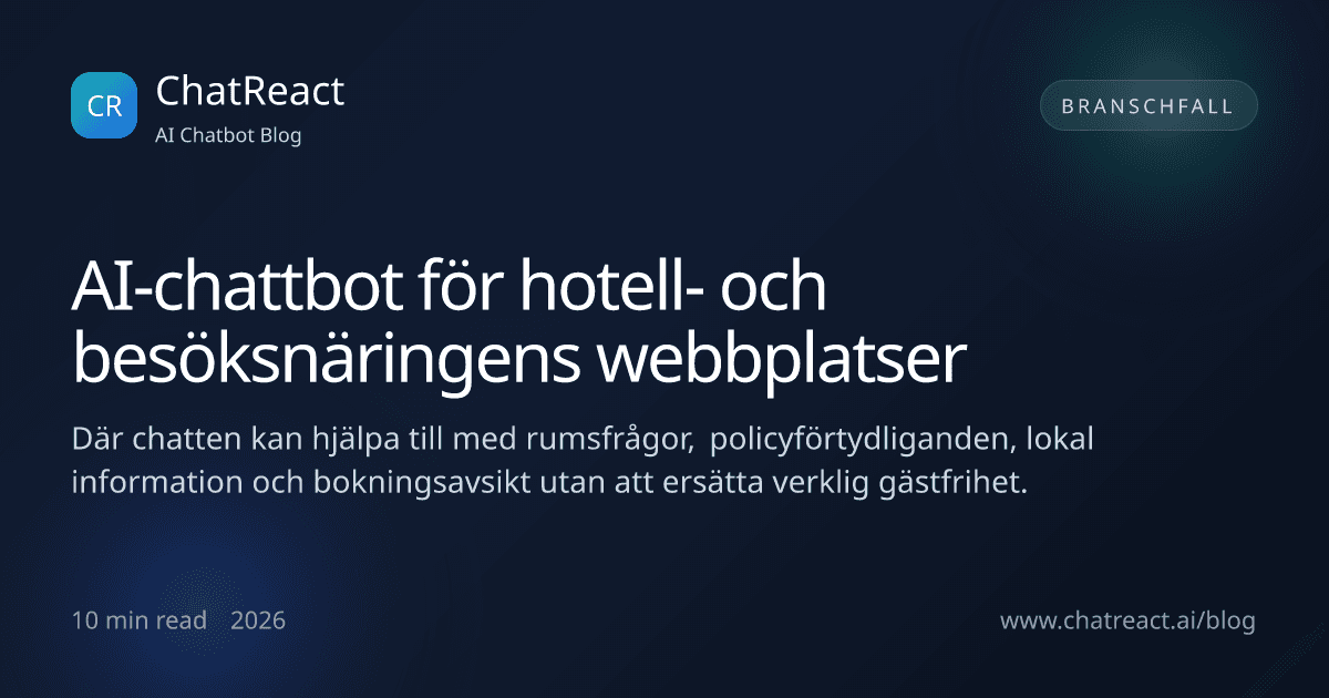 Illustration till artikel om AI-chattbot för hotell- och besöksnäringens webbplatser