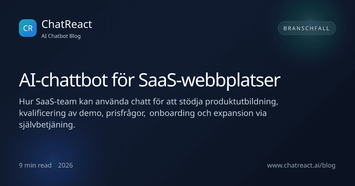 Illustration för artikeln AI-chattbot för SaaS-webbplatser