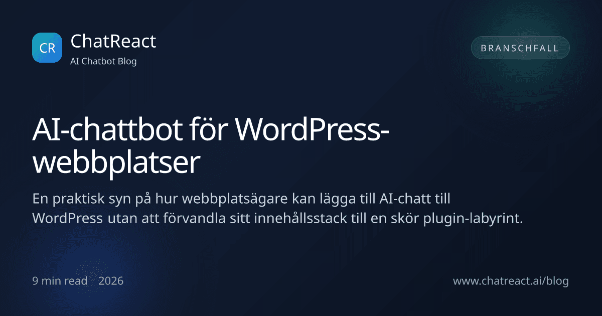 Illustration för artikeln AI-chattbot för WordPress-webbplatser