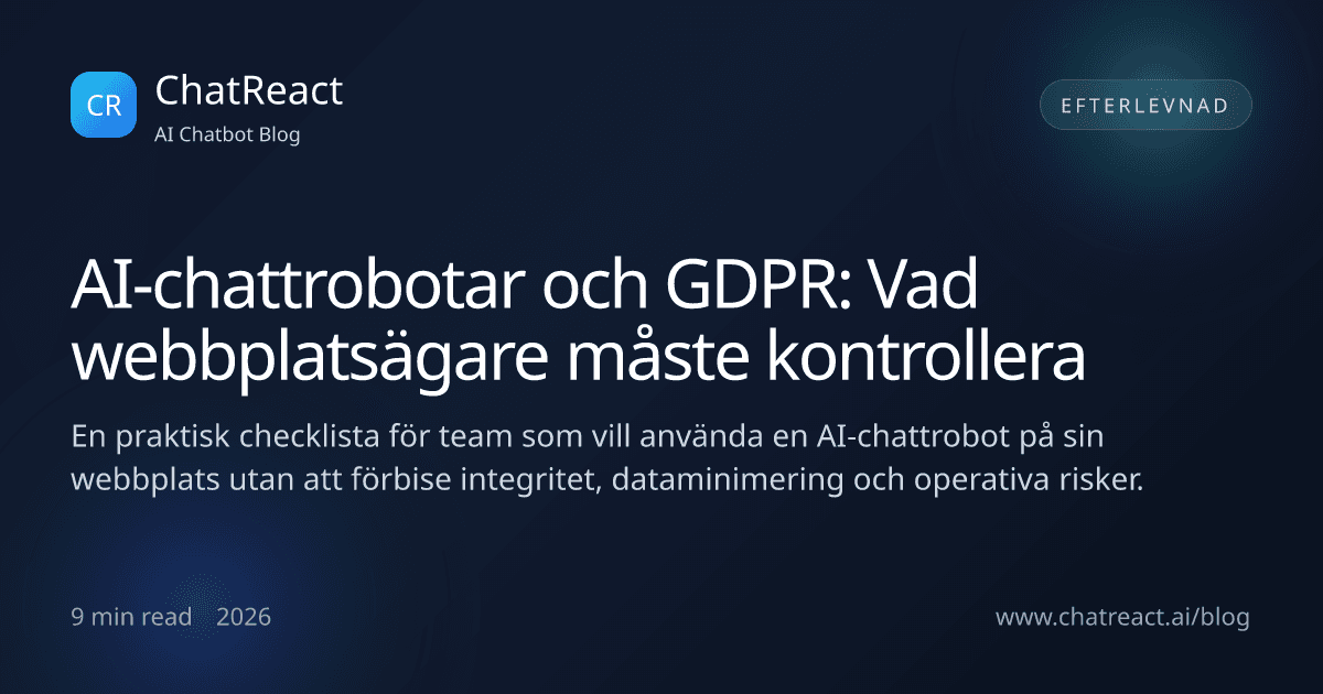 Illustration till artikeln AI-chattrobotar och GDPR: Vad webbplatsägare måste kontrollera