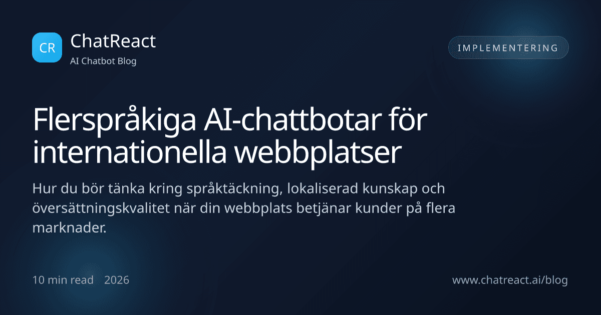 Illustration till artikeln om flerspråkiga AI-chattbotar för internationella webbplatser