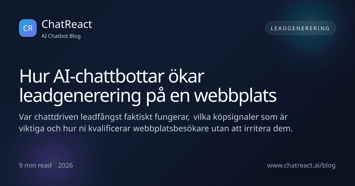 Illustration till artikeln 'Hur AI-chattbottar ökar leadgenerering på en webbplats'
