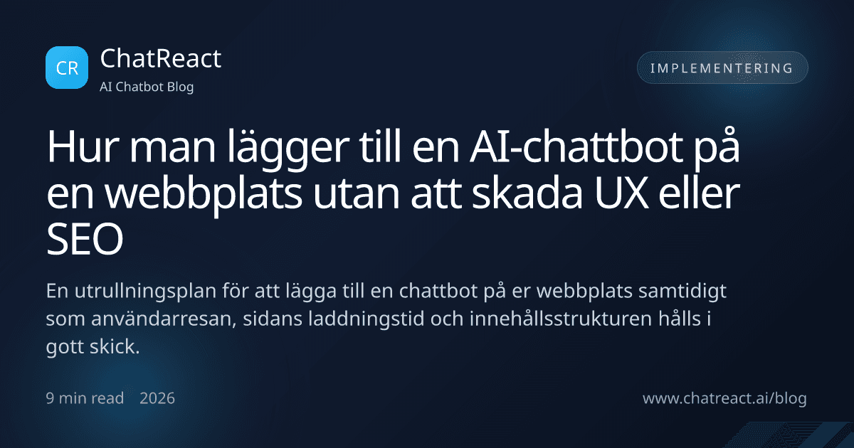 Illustration till artikeln Hur man lägger till en AI-chattbot på en webbplats utan att skada UX eller SEO