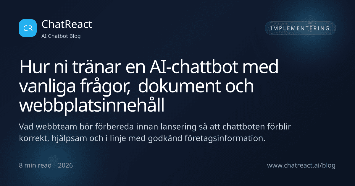 Illustration till artikeln Hur ni tränar en AI-chattbot med vanliga frågor, dokument och webbplatsinnehåll